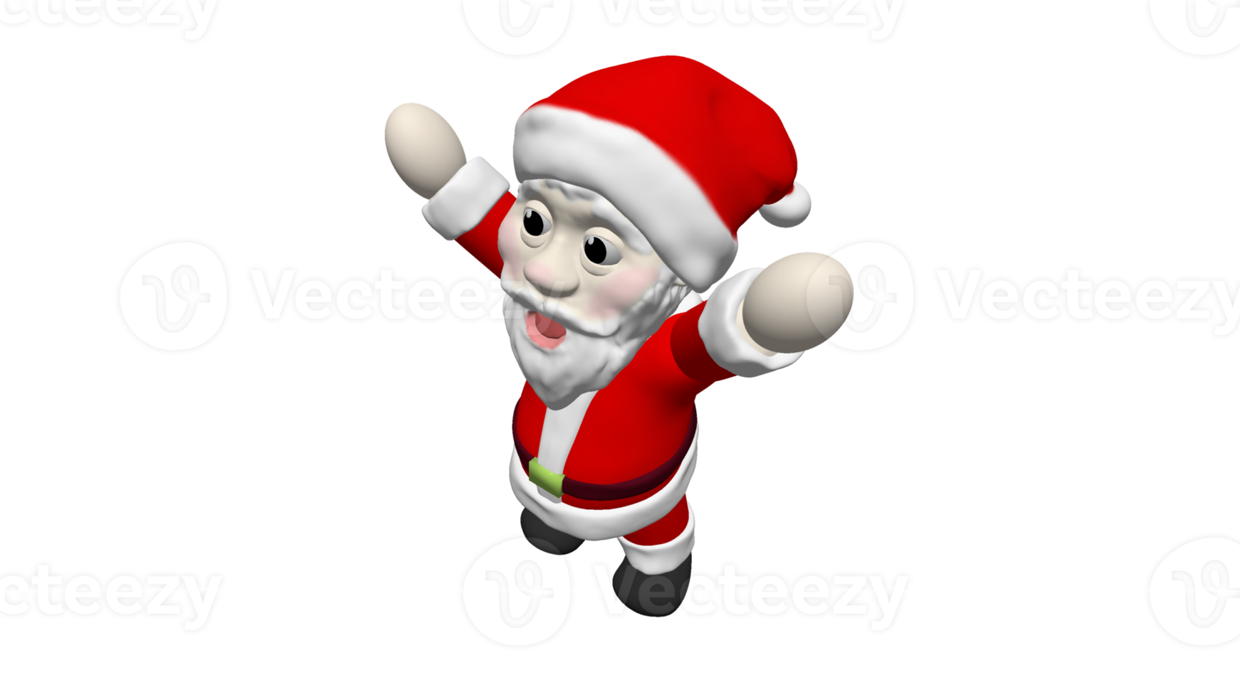 santa tecknad serie 3d modell leksak docka dolly png