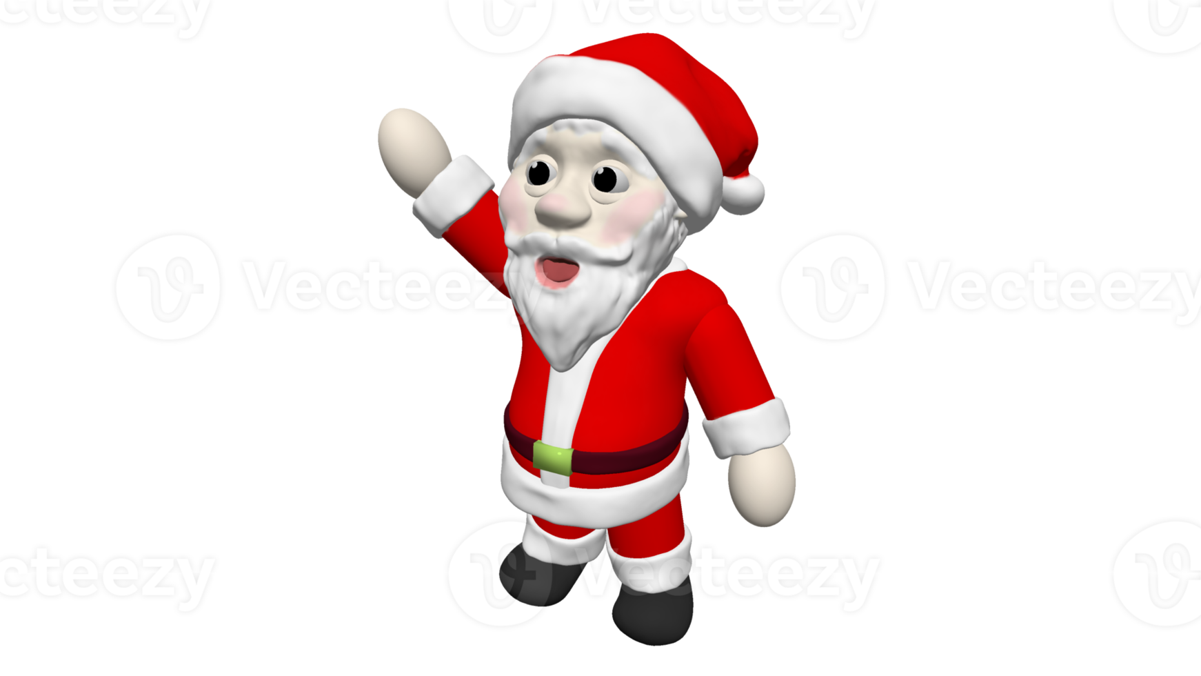 santa cartoon 3d modell spielzeug puppe dolly png