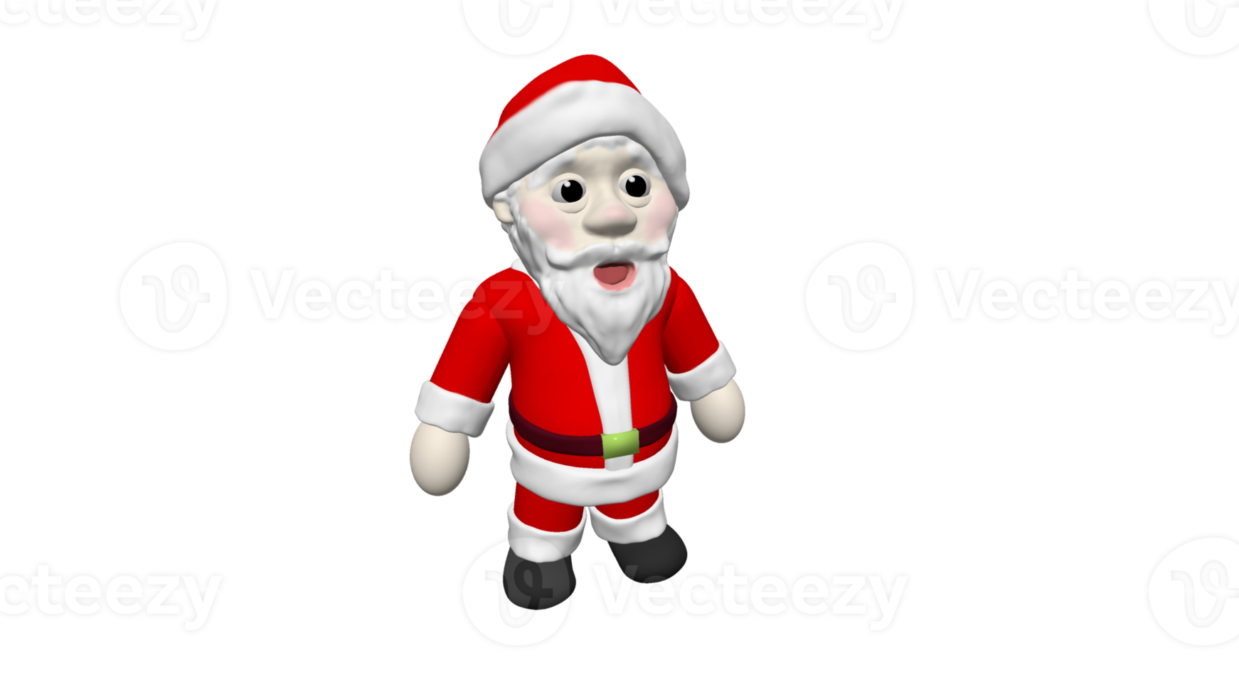 de kerstman claus tekenfilms 3d post PNG