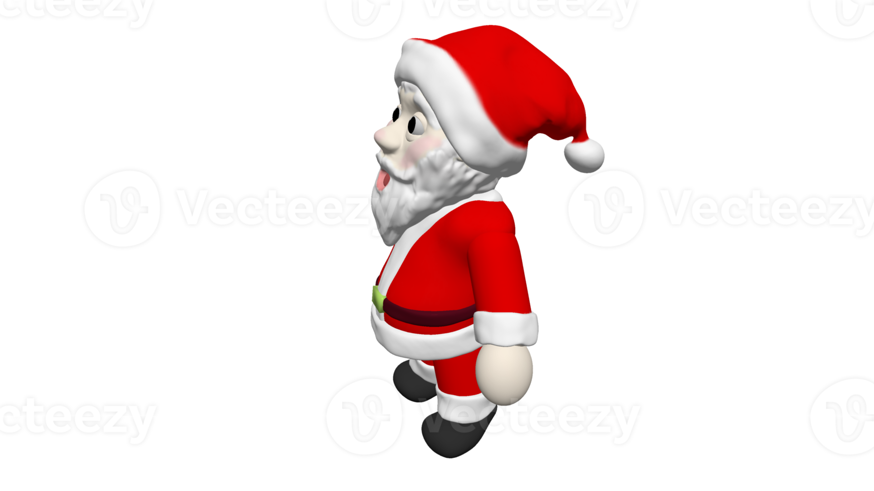 de kerstman claus tekenfilms 3d post PNG