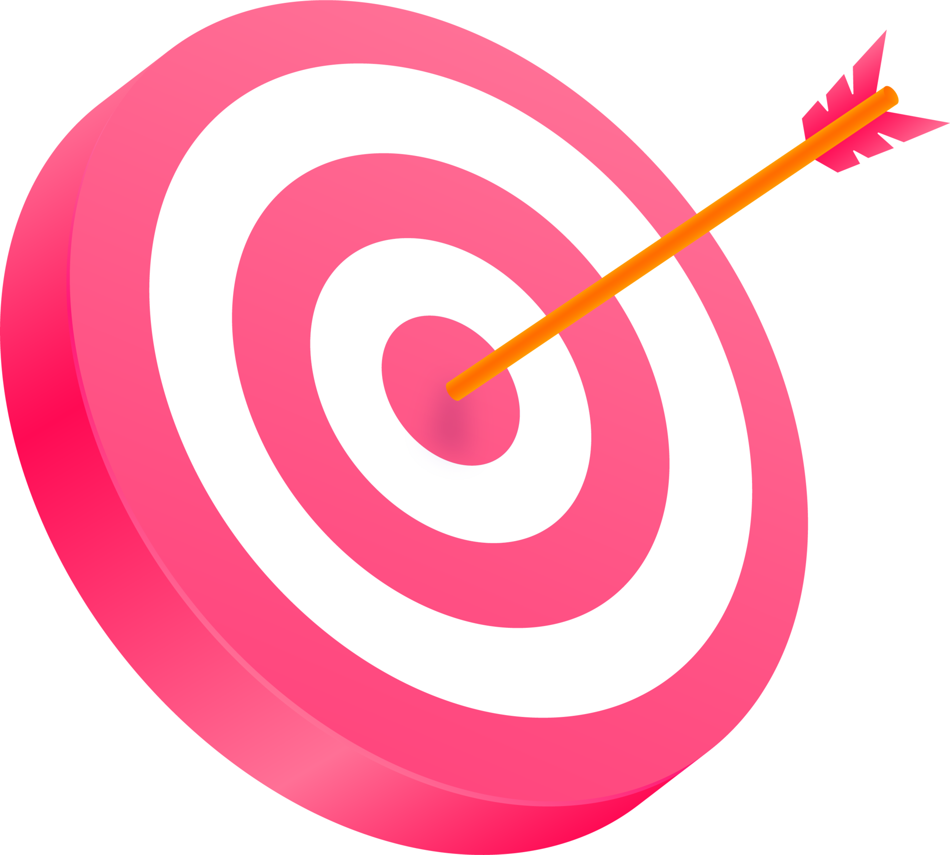 Archery target with arrow in 3d illustration. 13666521 PNG