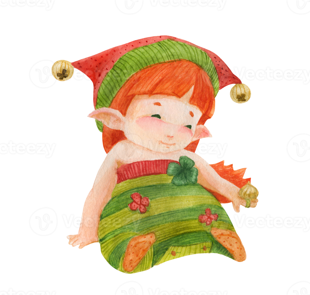 Christmas elf story, elf girl princess with sweet ring png