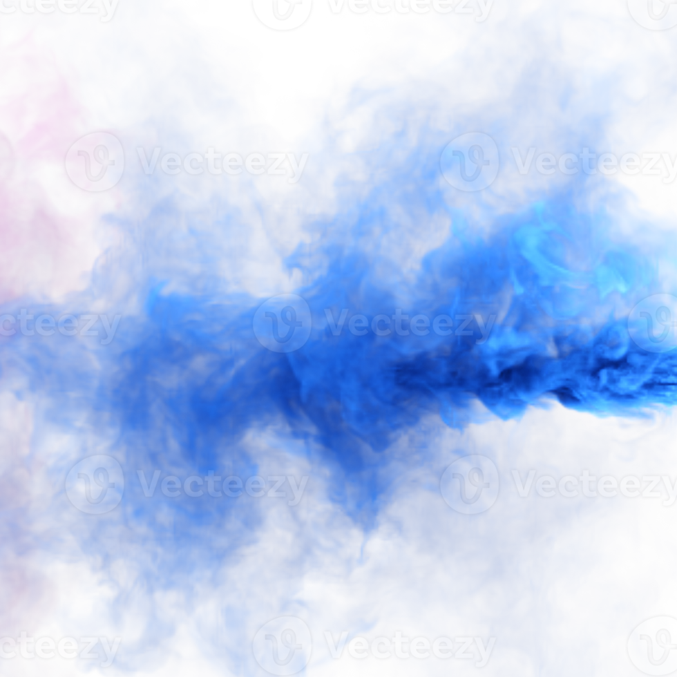 Blue magic fog and fantasy smoke texture in black png