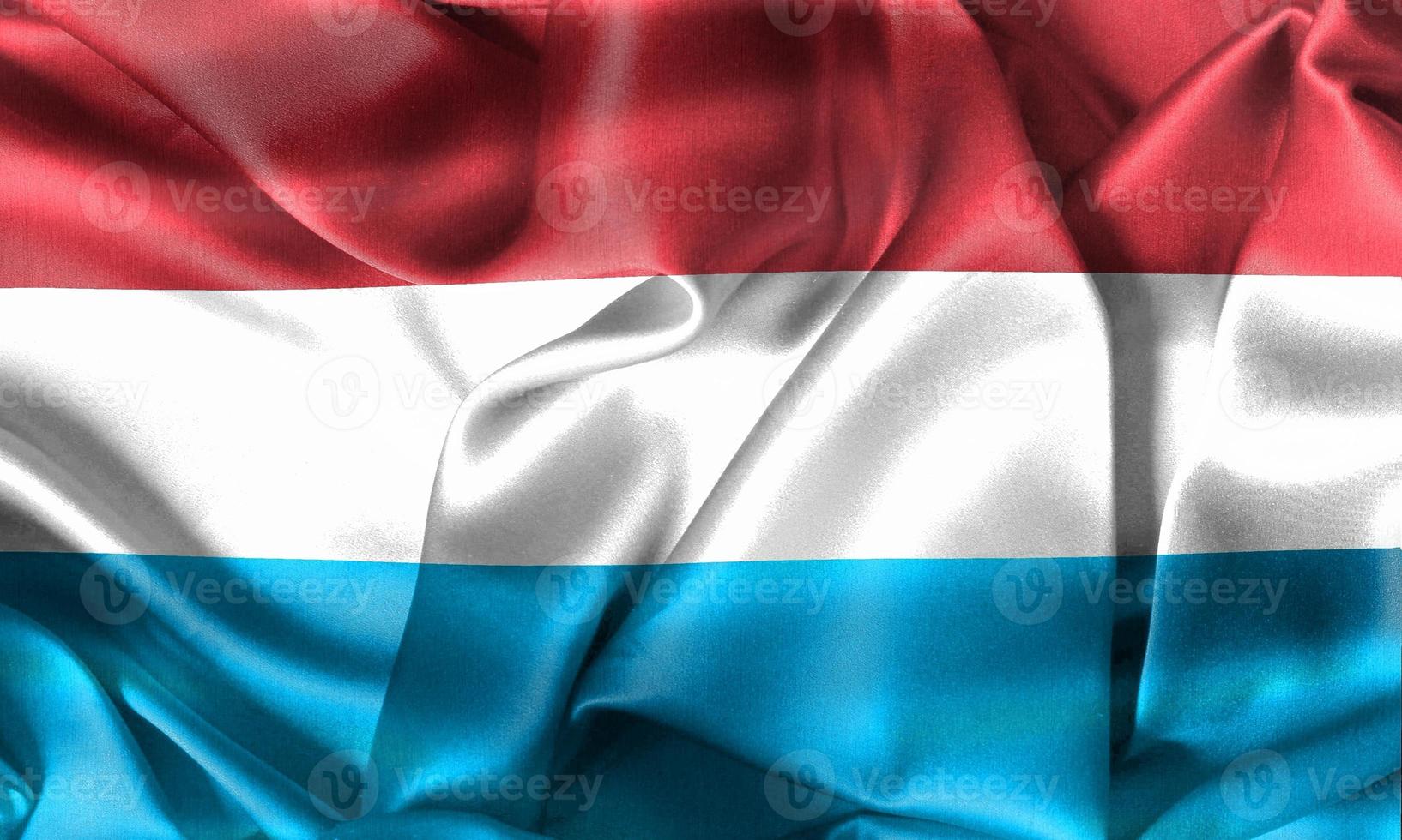 3D-Illustration of a Luxembourg flag - realistic waving fabric flag photo