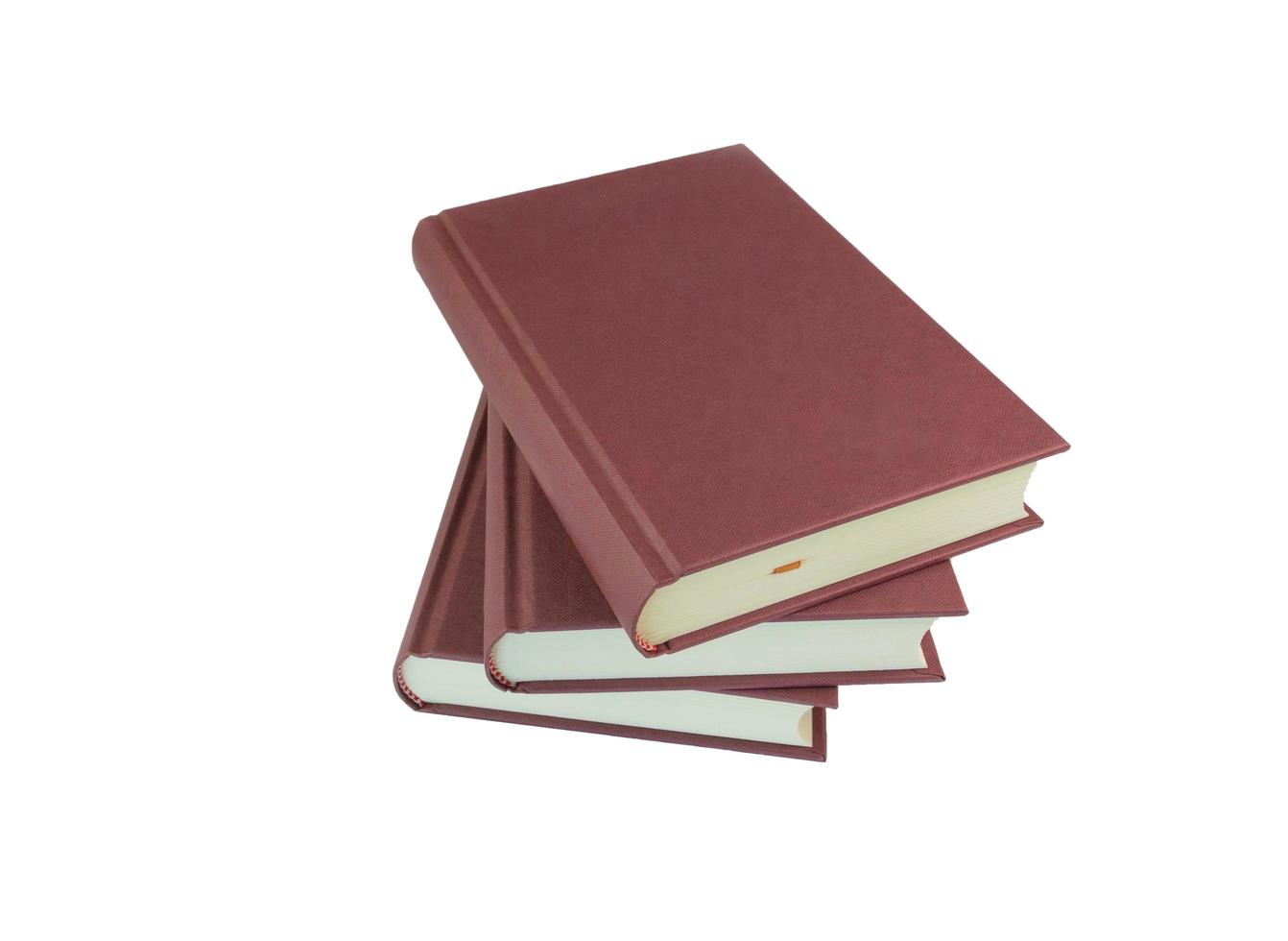 isolated stack of hardcover books on white background 13667287 Stock
