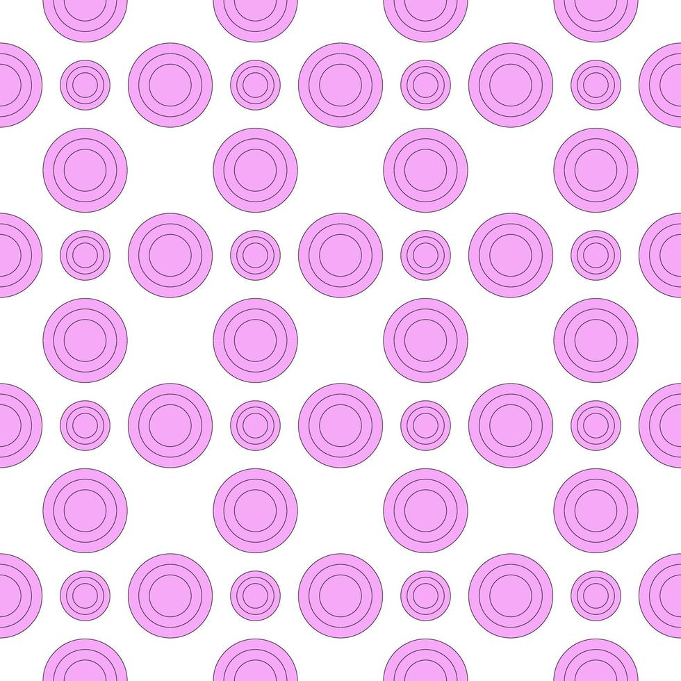 Vector seamless pattern of pink rings on white background. Suitable for web sites, textile, clothes, postcards, background