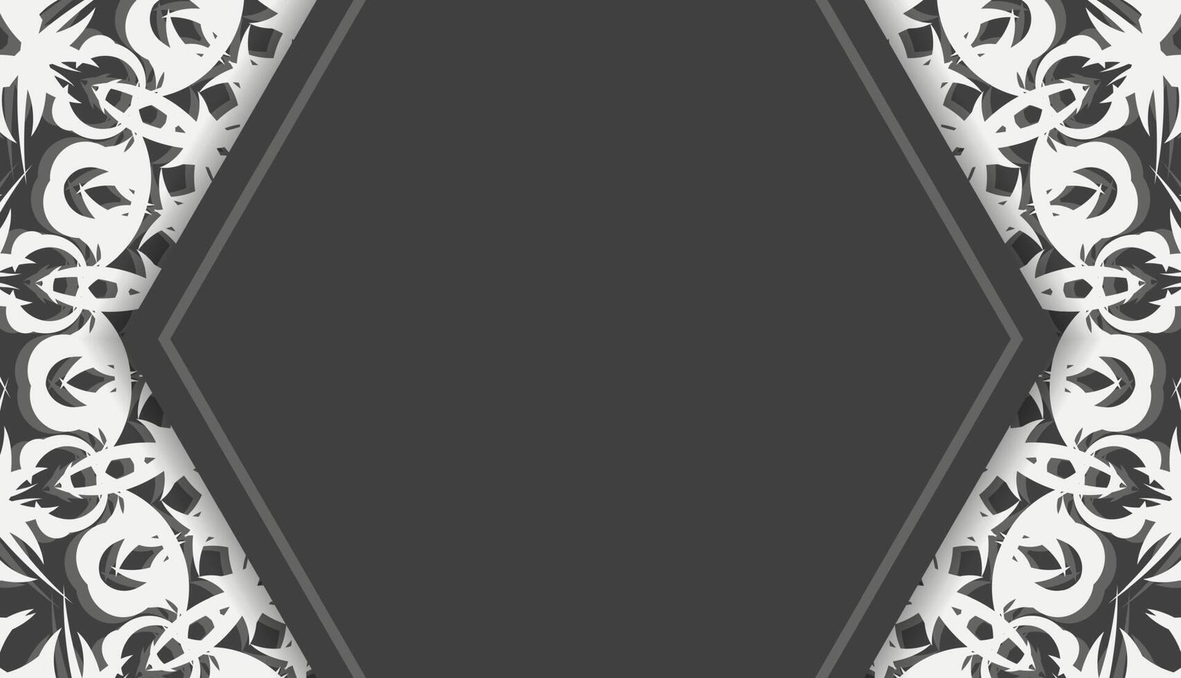 Black banner with abstract white pattern and place under your text