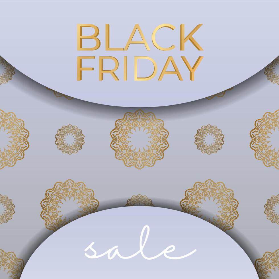 Beige color black friday poster with geometric pattern vector