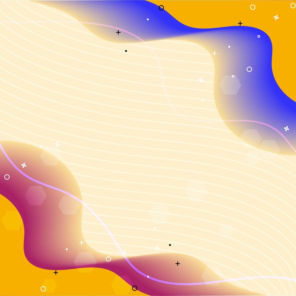 Trendy starry sky with fluid and geometric shapes - Orange Gradient vector