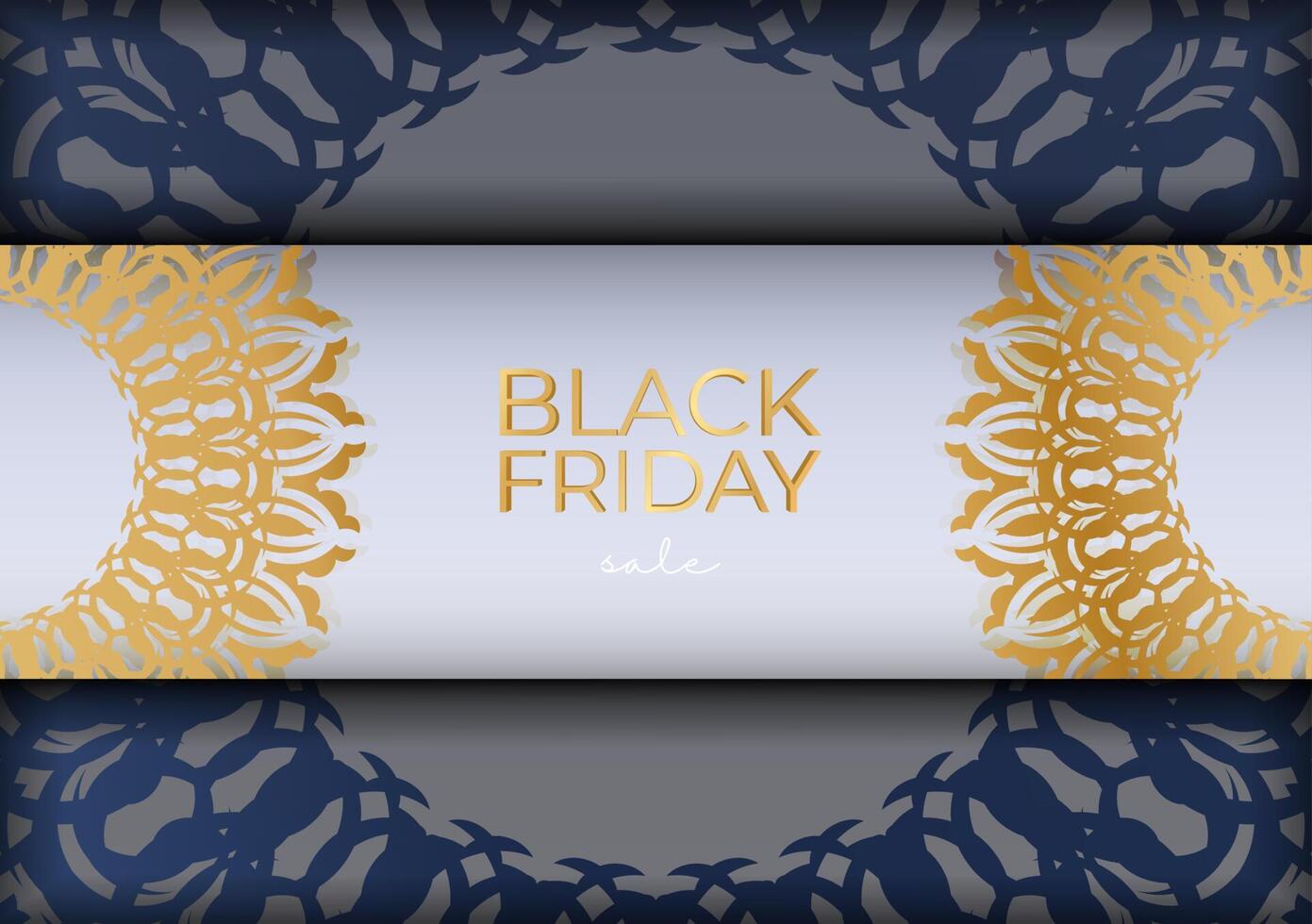 Template Poster For Black Friday Beige Color With Luxurious Ornament vector
