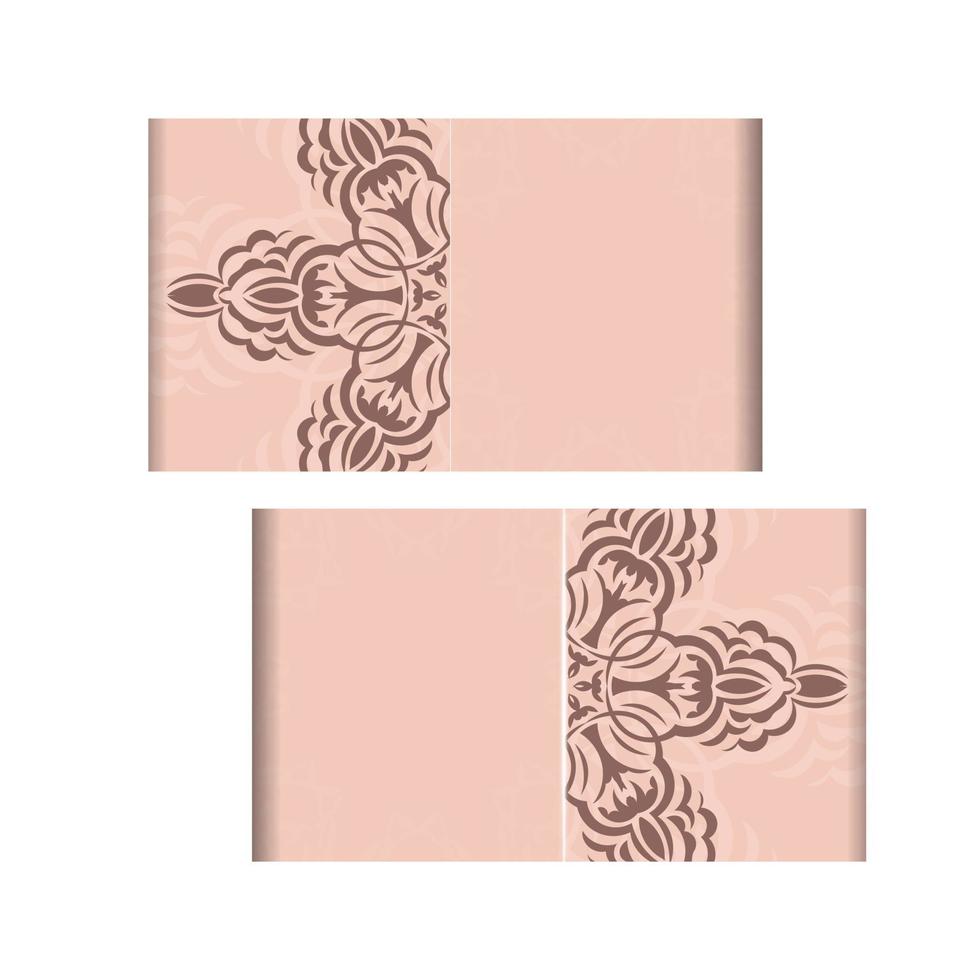 Prepared for printing in pink with an abstract ornament. vector