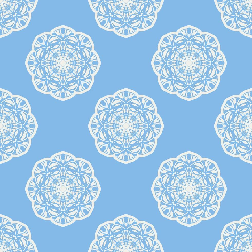 Quatrefoil geometric seamless pattern, background, vector illustration in mint blue, soft turquoise color and white.