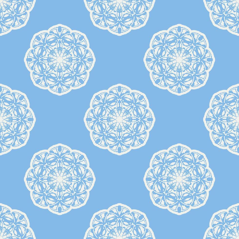 Quatrefoil geometric seamless pattern, background, vector illustration in mint blue, soft turquoise color and white.