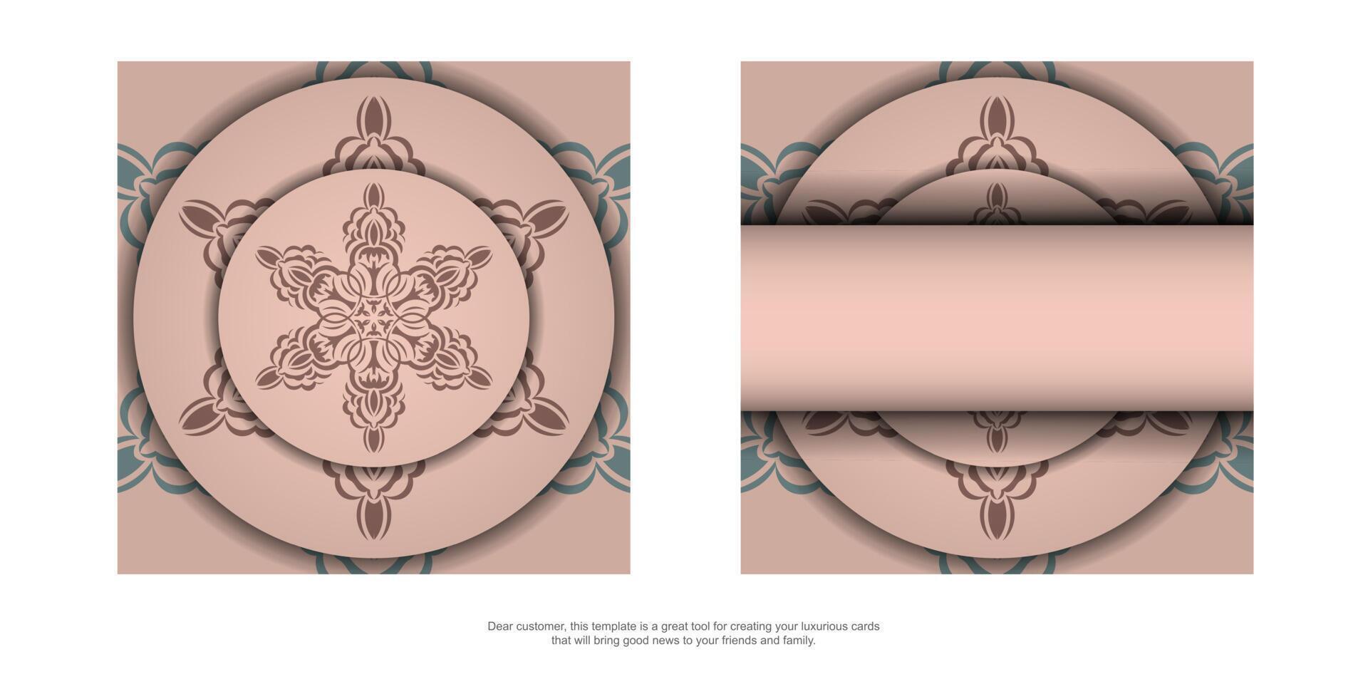 Two different designs for a card with a floral pattern vector