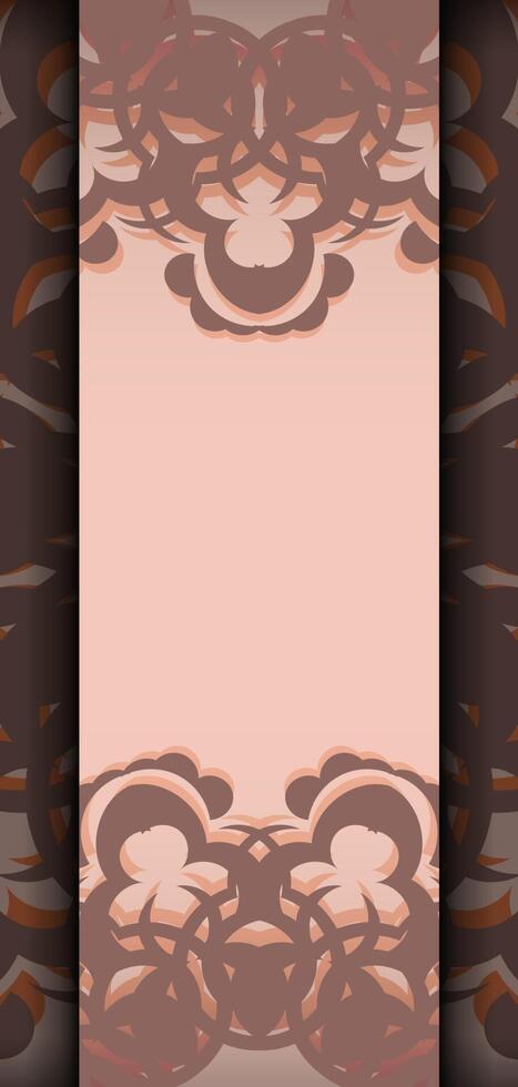 A brown and brown background with a floral pattern vector