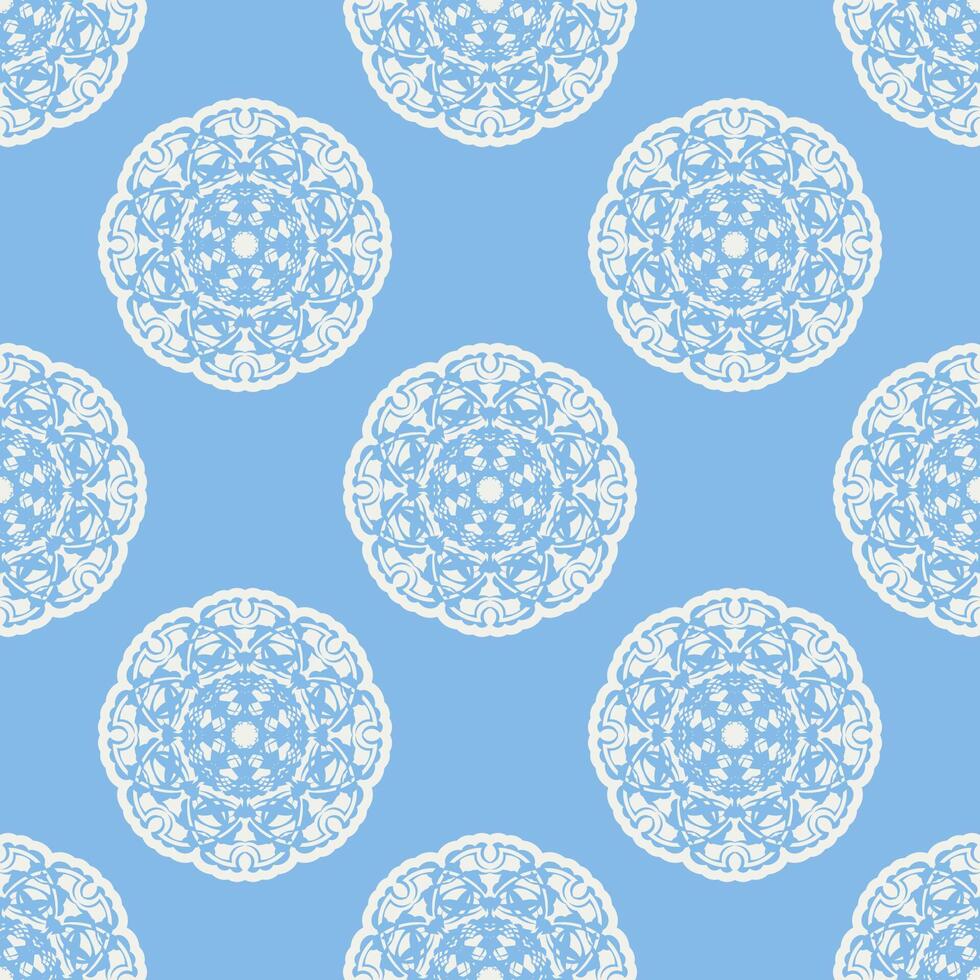Quatrefoil geometric seamless pattern, background, vector illustration in mint blue, soft turquoise color and white.