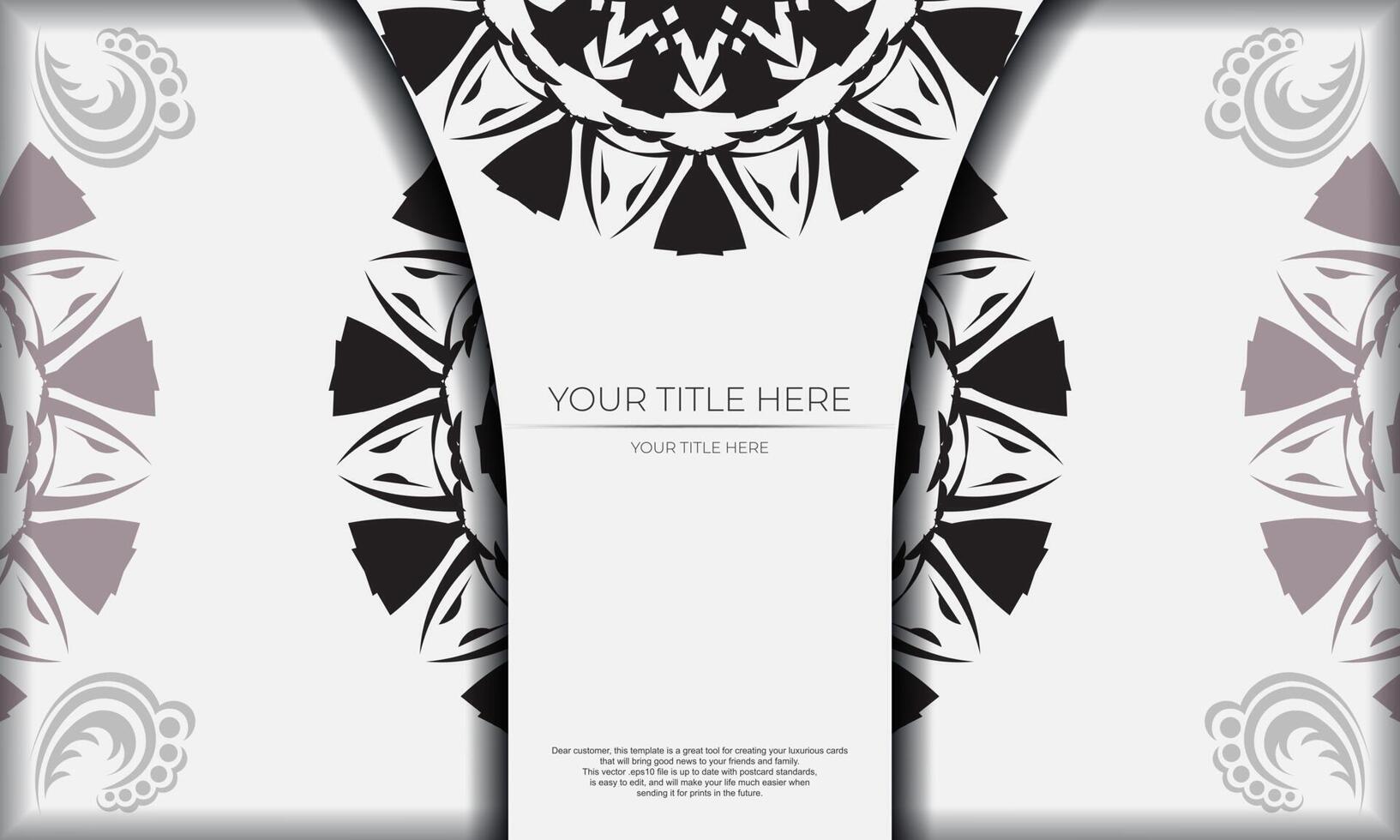A black and white design with a floral pattern vector
