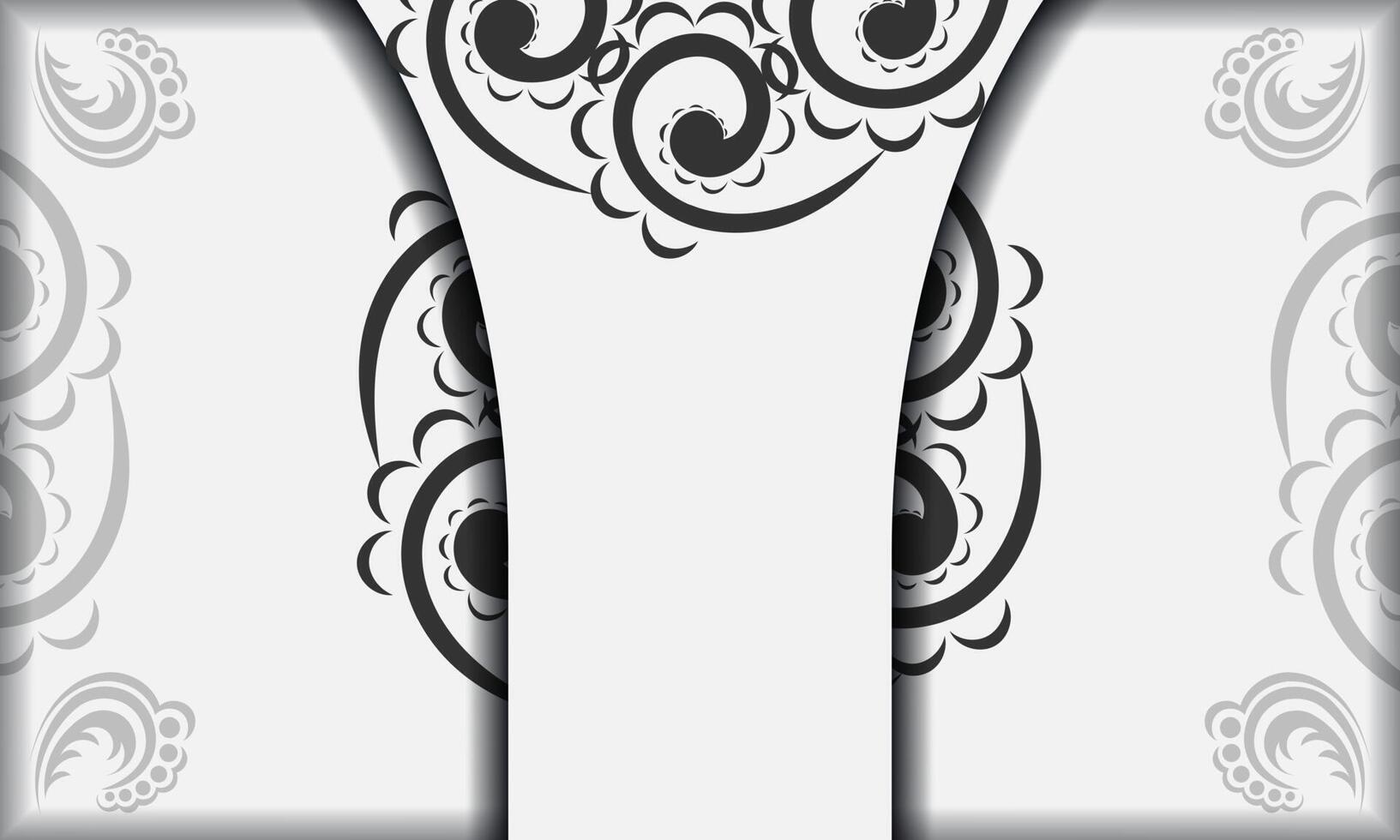 A black and white design with swirls and swirls vector