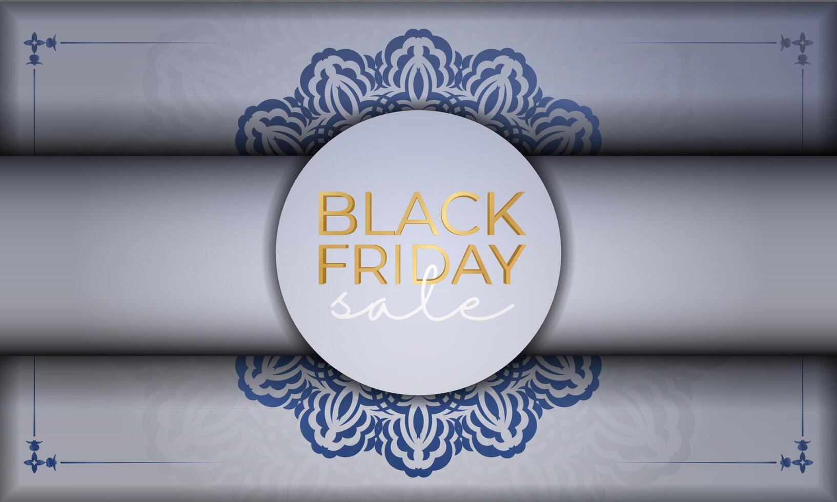 Baner For Black Friday in beige color with abstract ornament vector