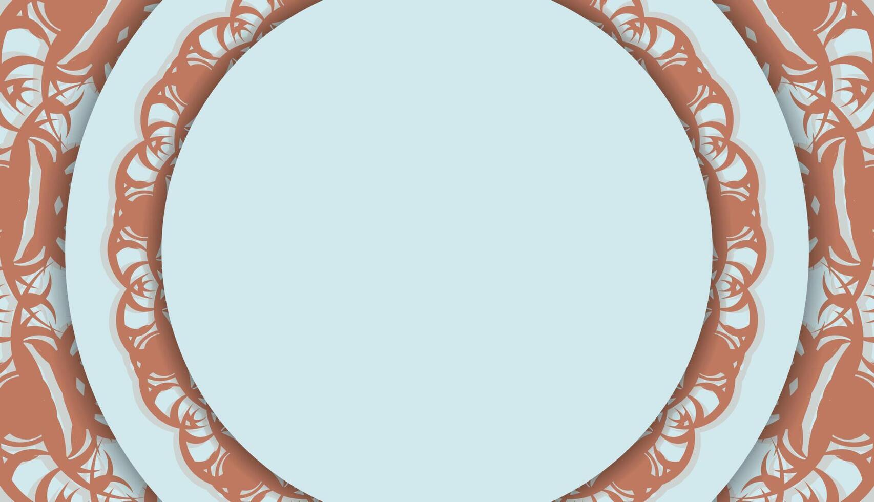 Aquamarine background with luxurious coral ornaments and space for text vector