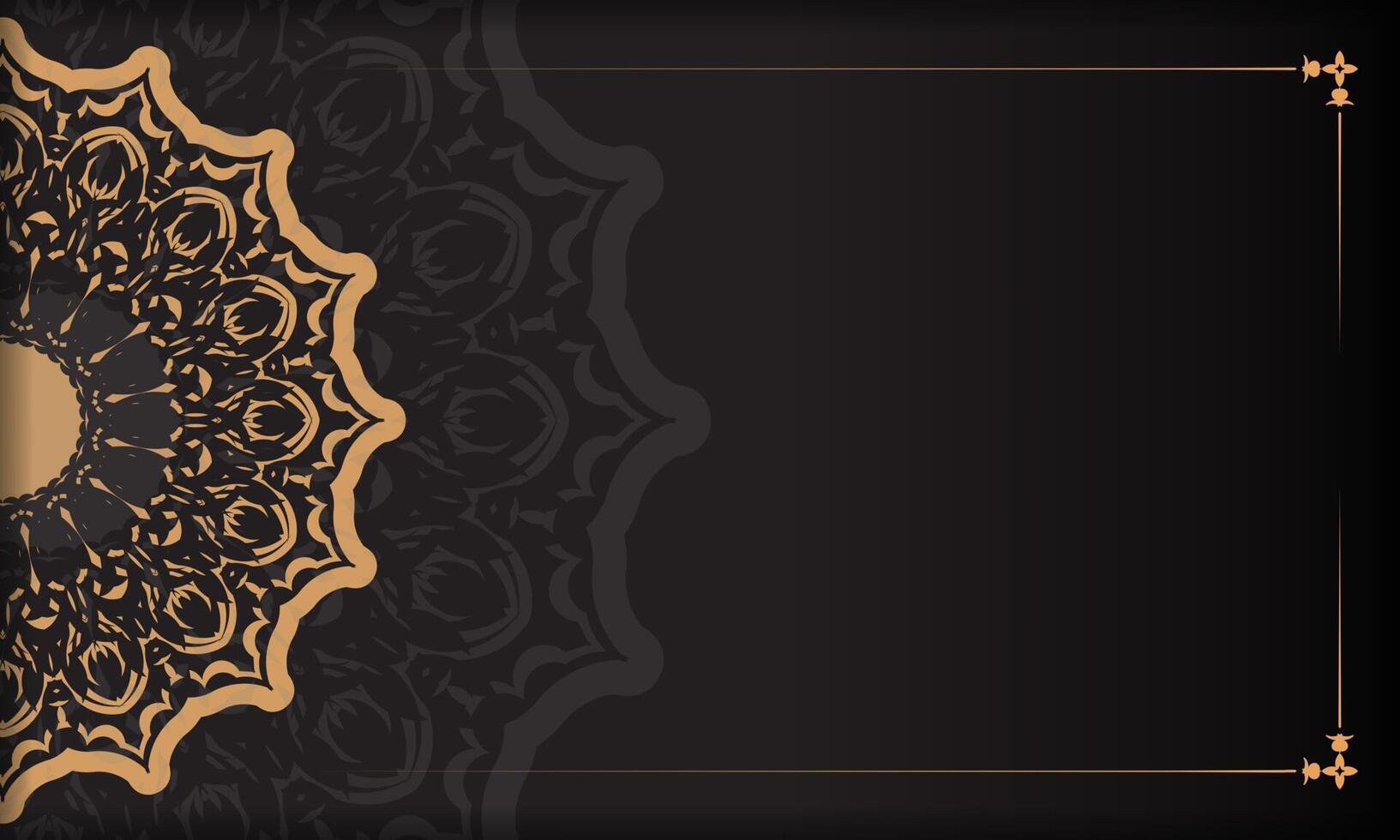 Vintage gold background, vector frame over round golden ornament