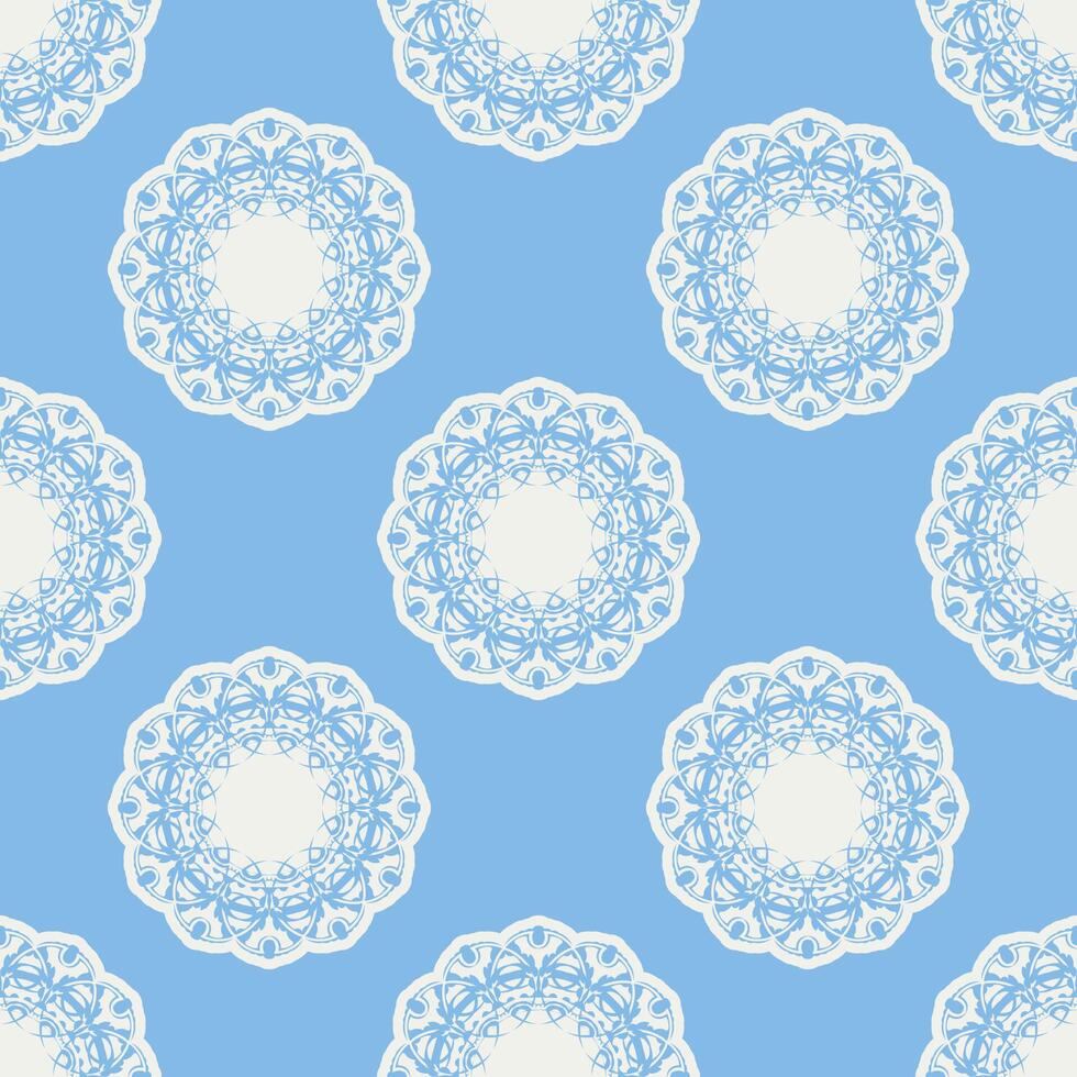 Quatrefoil geometric seamless pattern, background, vector illustration in mint blue, soft turquoise color and white.