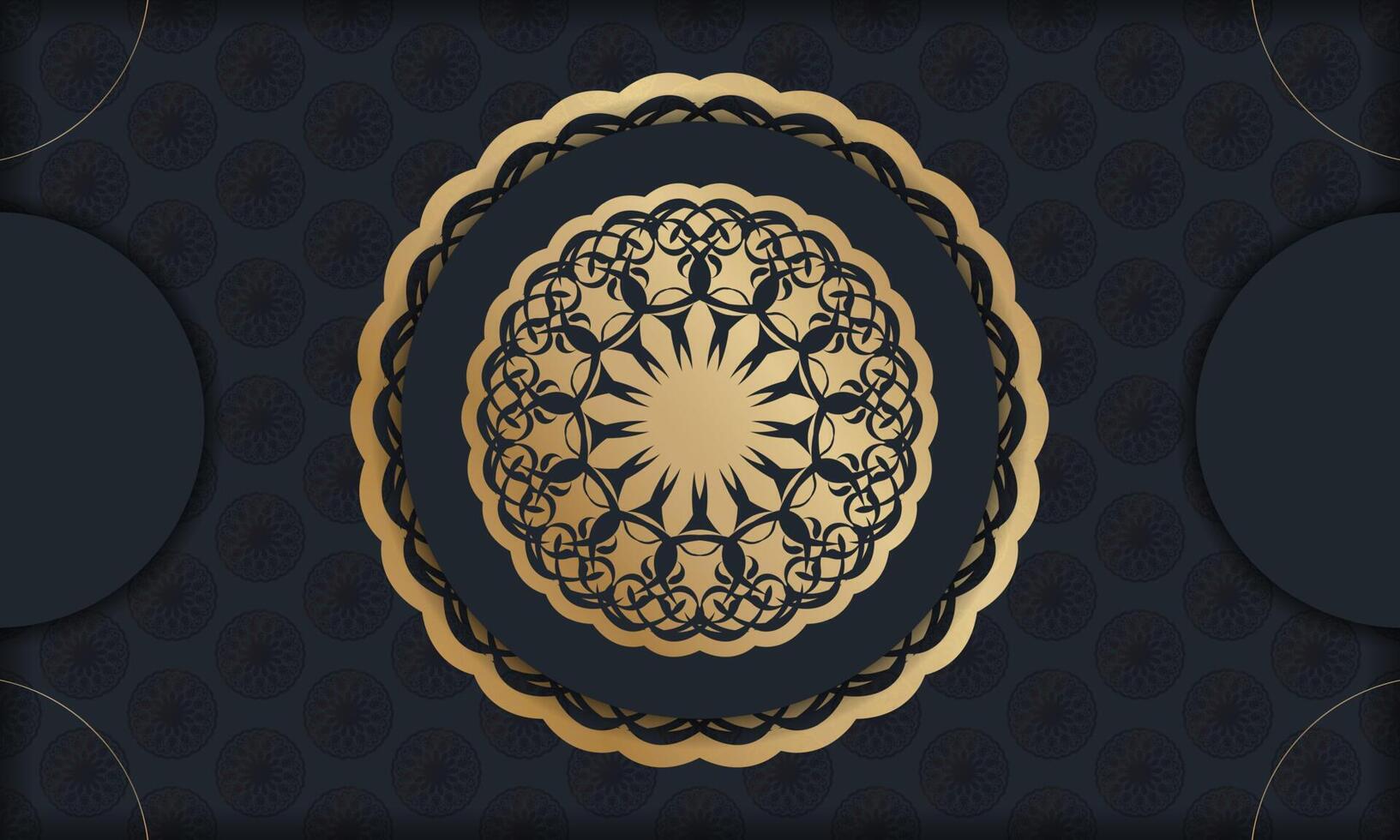 Luxury gold and black background with ornate design vector