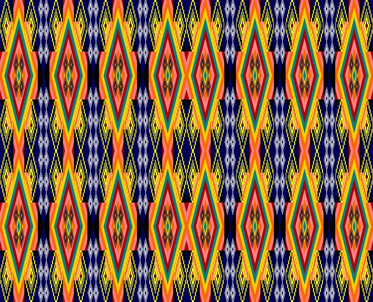 seamless geometric ethnic pattern design vector