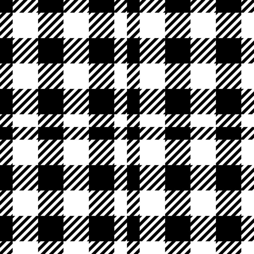 plaid black and white seamless pattern vector