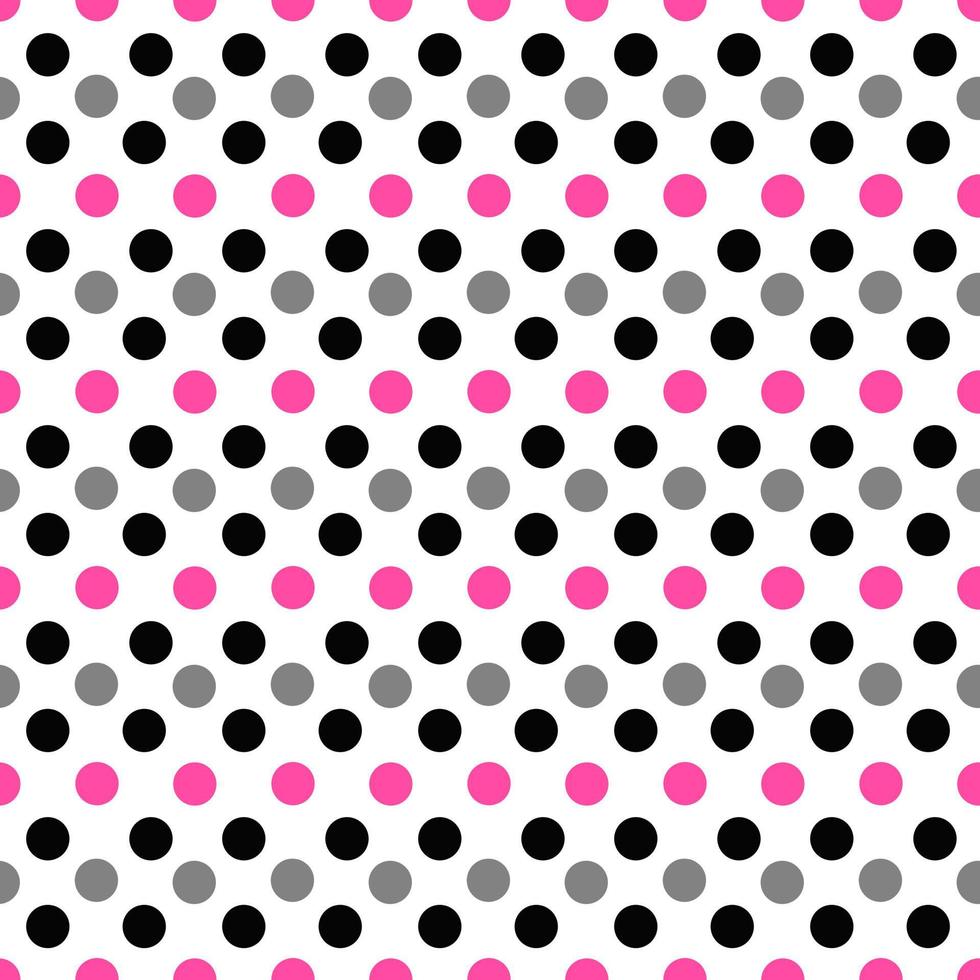 black and pink polka dots vector