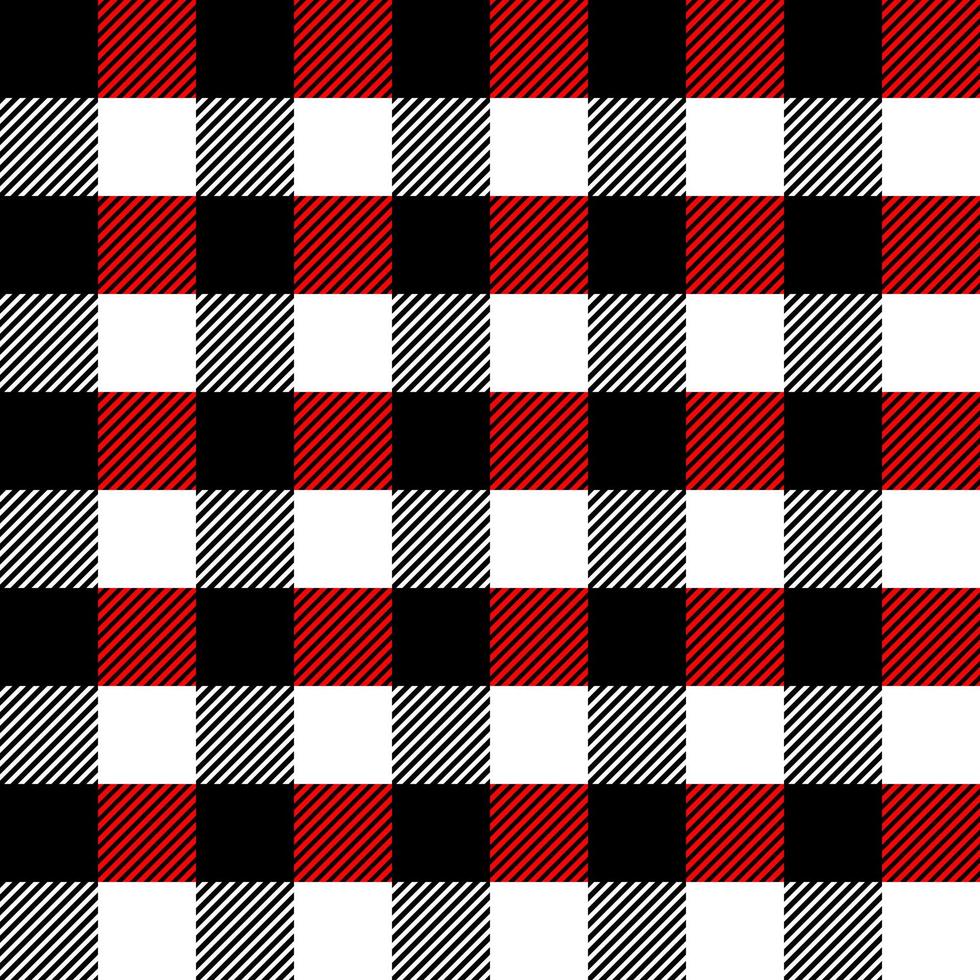 plaid black and red seamless pattern vector