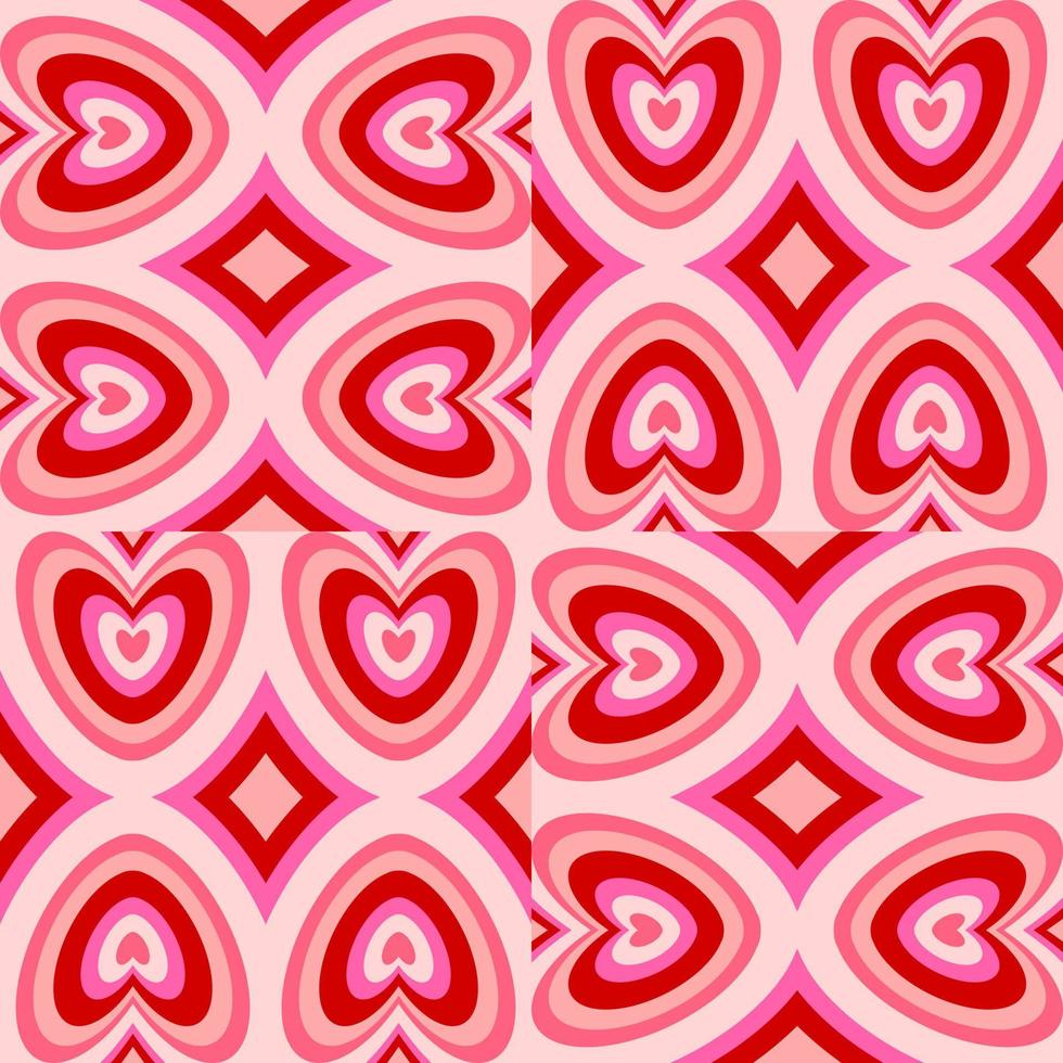 seamless pattern with hearts background vector