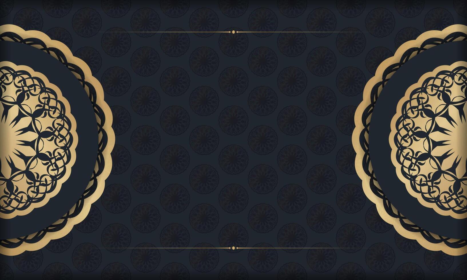 Luxury vintage background with gold and black design vector