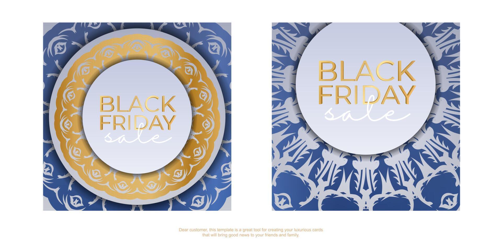 Beige Black Friday advertisement with Greek pattern vector