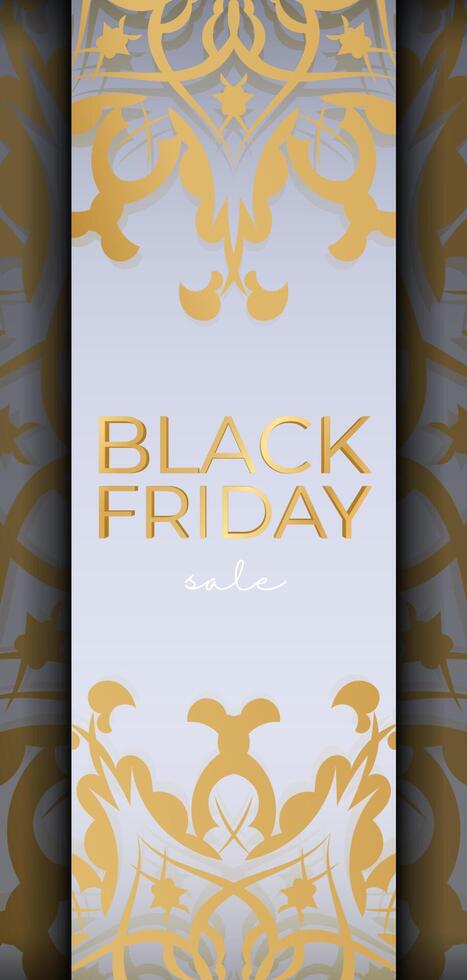 Festive Advertising For Black Friday in beige color with abstract ornament vector