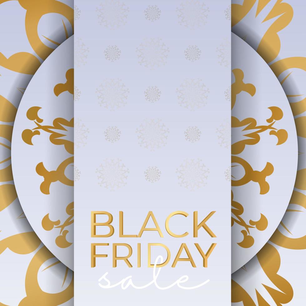 Celebration Baner For Black Friday, beige with Greek ornament vector