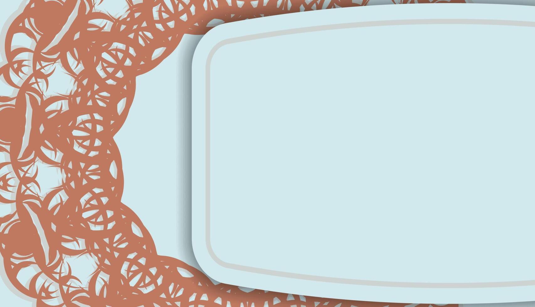 Background in aquamarine color with greek coral ornament for design under the text vector