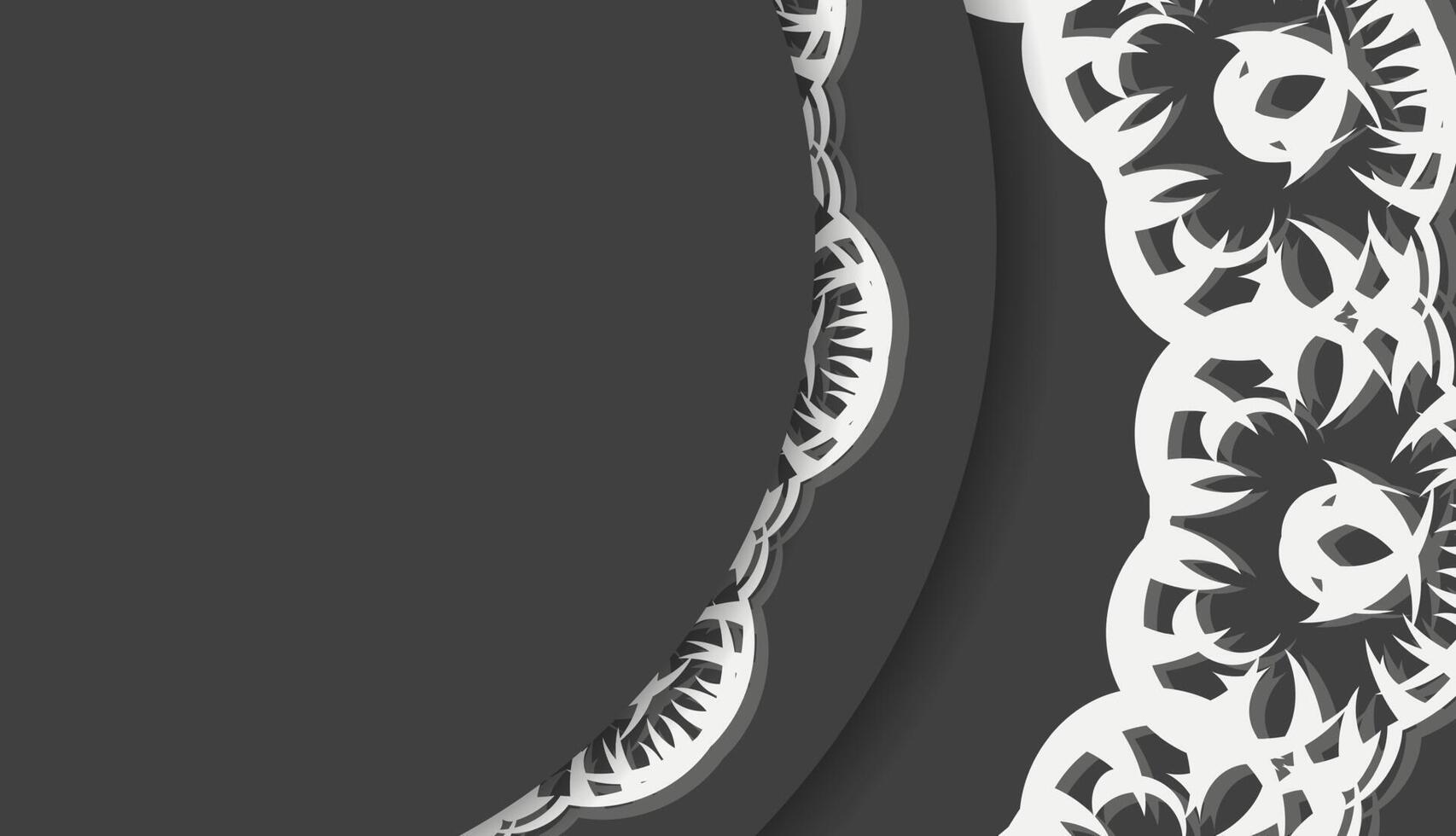 Baner in black with an abstract white pattern and a place for your logo vector
