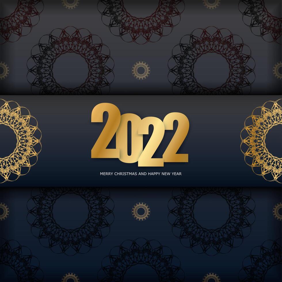 Happy new year 2020 with gold numbers on a black background vector