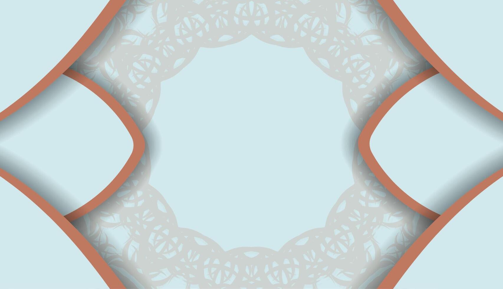 Aquamarine background with vintage coral pattern for design under text vector