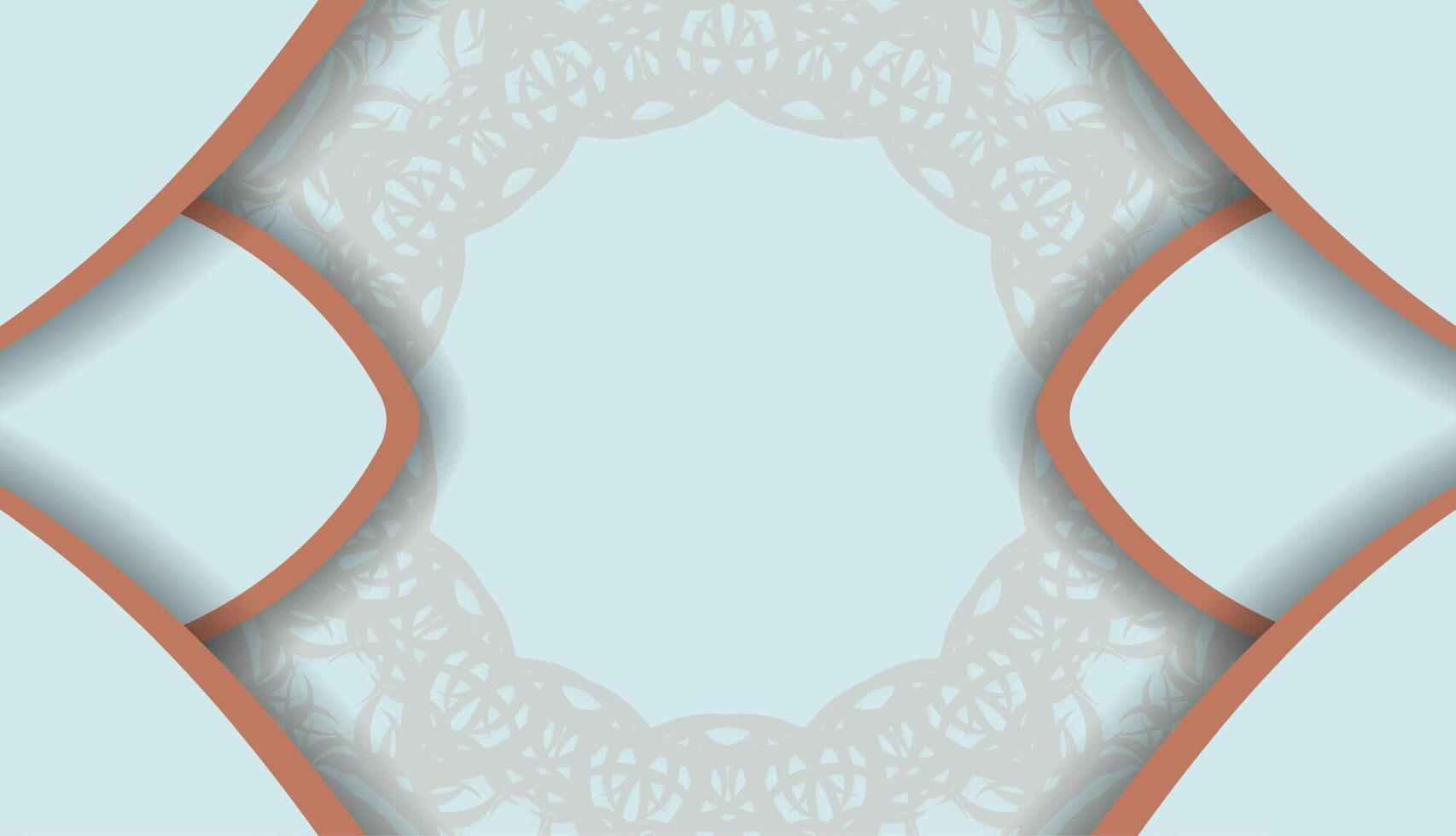 Aquamarine background with vintage coral pattern for design under text vector