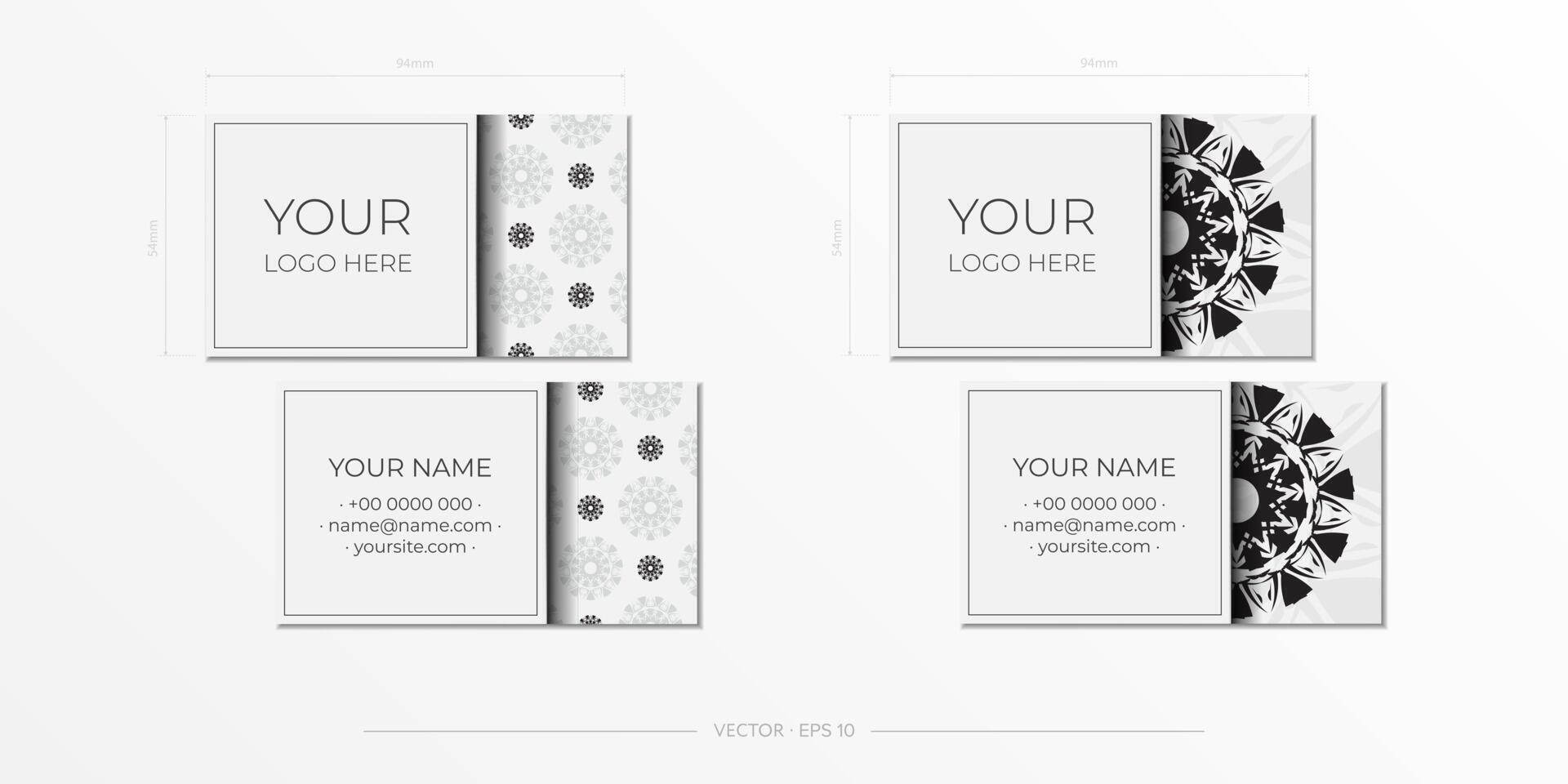 Business card mockup template vector