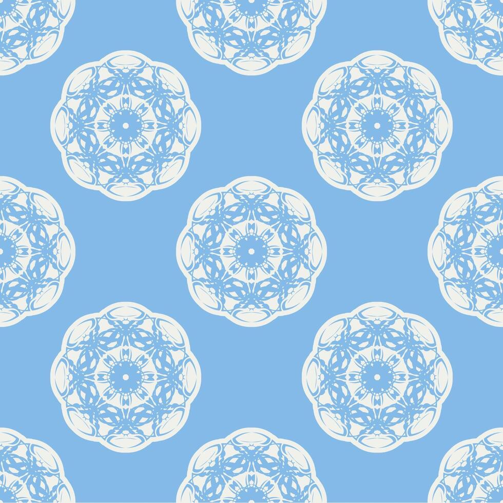 Quatrefoil geometric seamless pattern, background, vector illustration in mint blue, soft turquoise color and white.