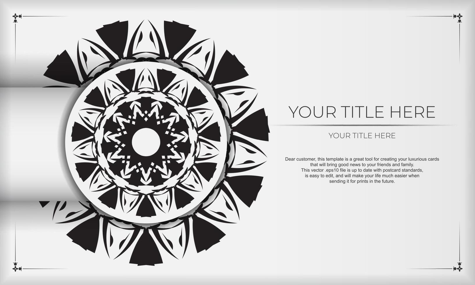 template for a black and white circular design vector