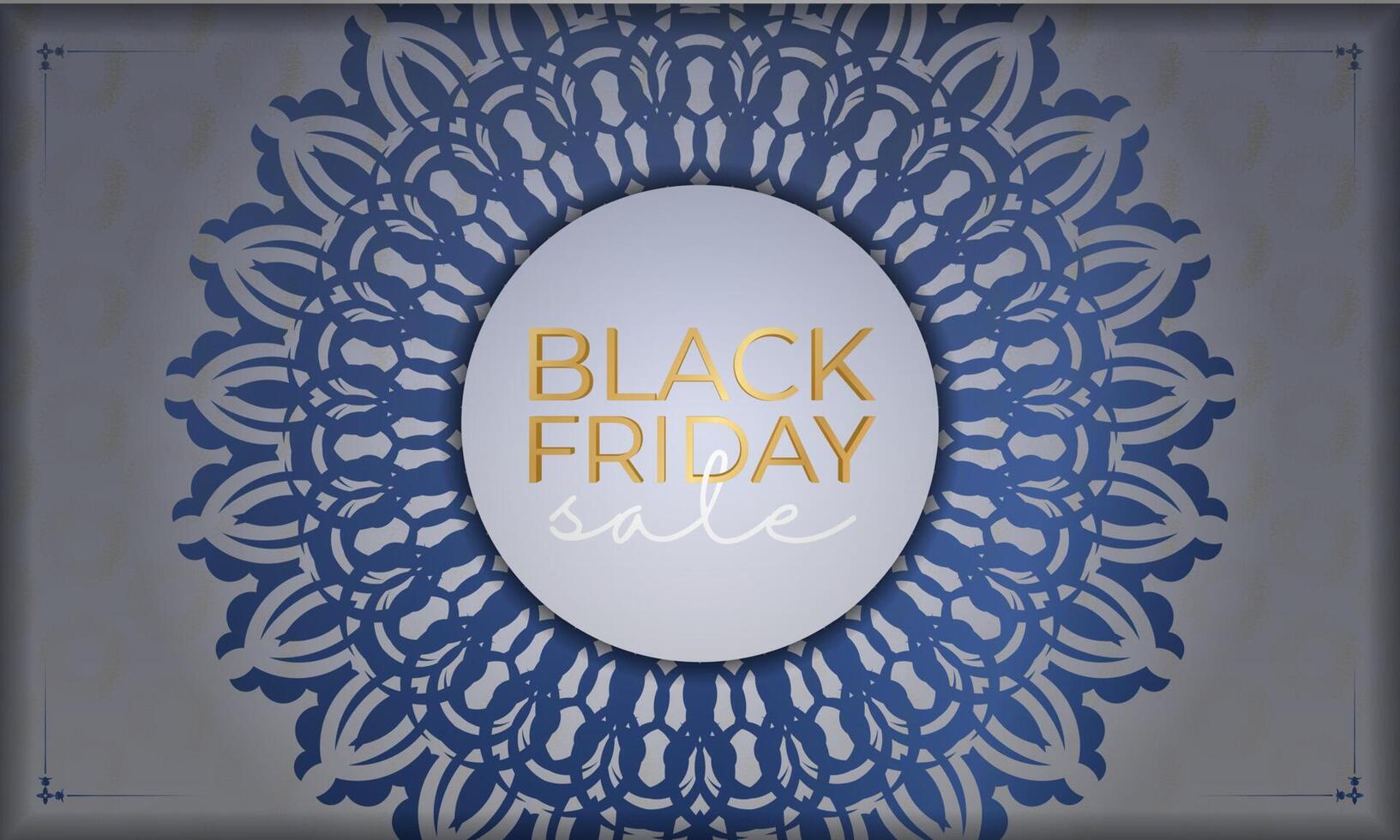 Poster Template For Black Friday Beige Color with Geometric Ornament vector