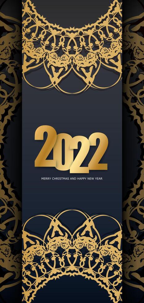 Happy new year 2020 with gold numbers on a black background vector