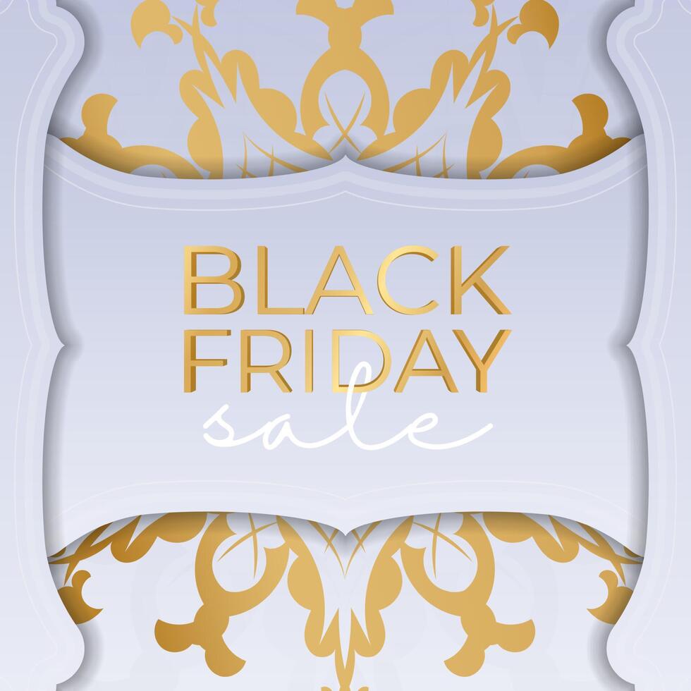 Celebration Baner For Black Friday in beige color with luxurious ornaments vector