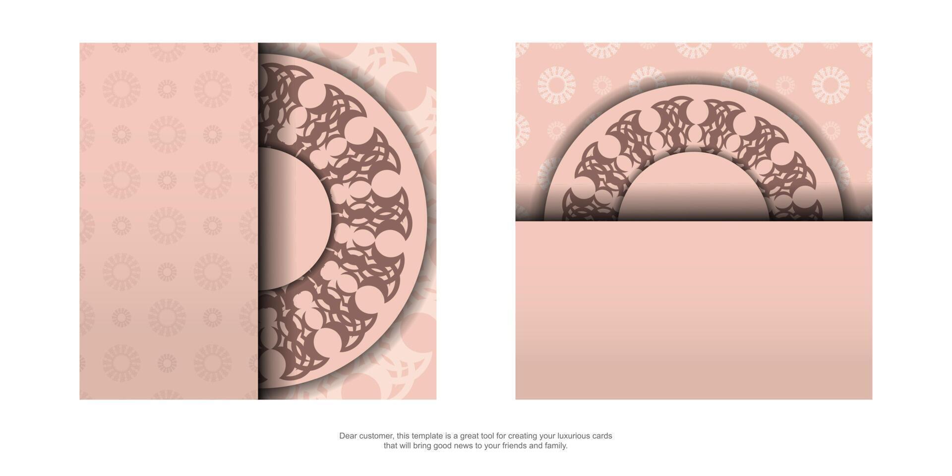 Congratulatory Flyer in pink with Indian pattern for your brand. vector
