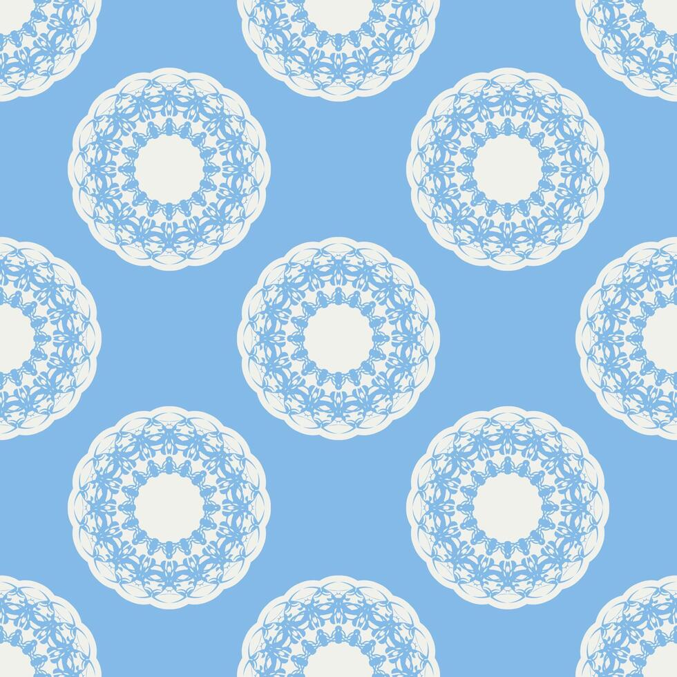 Quatrefoil geometric seamless pattern, background, vector illustration in mint blue, soft turquoise color and white.