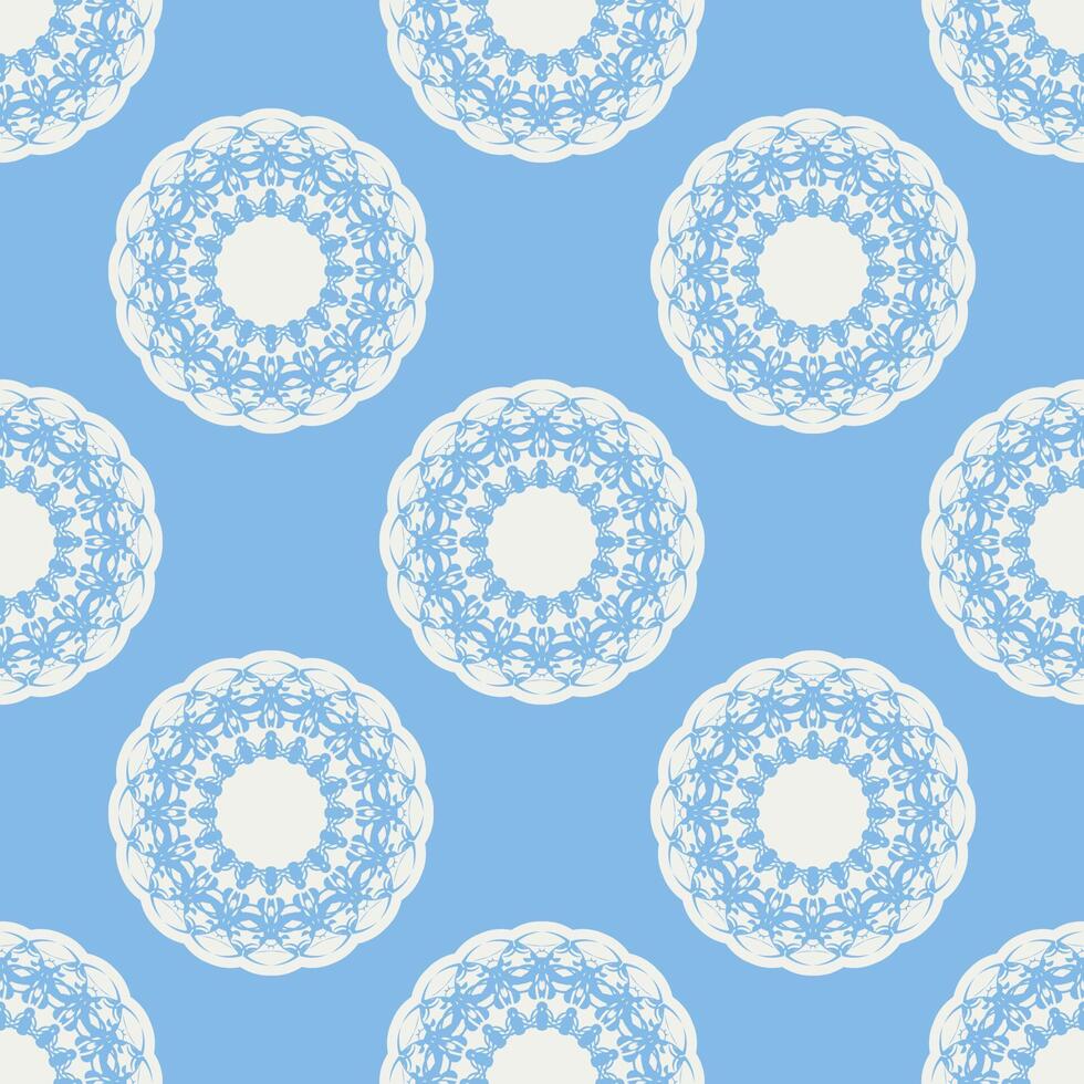 Quatrefoil geometric seamless pattern, background, vector illustration in mint blue, soft turquoise color and white.